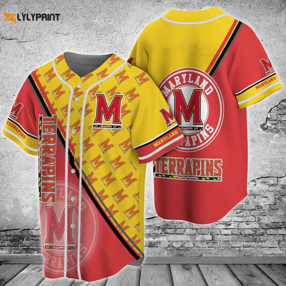 Maryland Terrapins Baseball Jersey Gift For Men Women - lylyprint.com baseball jersey product view 1