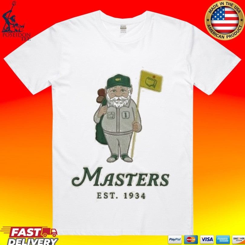 Masters Golf Gnome Est 1934 T-shirt Unisex T-shirt, Sweatshirt, Hoodie, Long Sleeve Tee - T-Shirt, Sweatshirt, Hoodie
