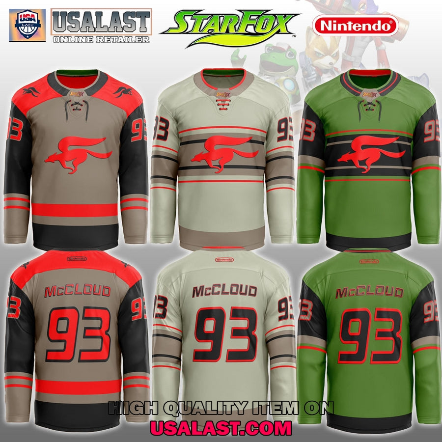 Mccloud Star Fox Custom Hockey Jersey hockey jersey product view 1