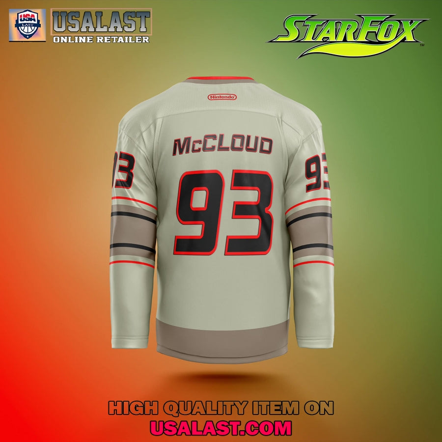 Mccloud Star Fox Custom Hockey Jersey hockey jersey product view 5