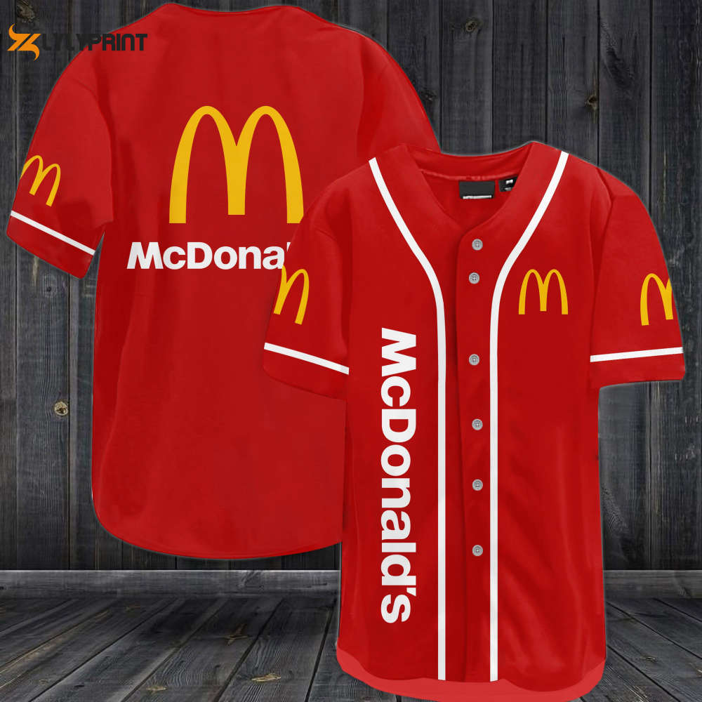 McDonald's Baseball Jersey - Gift for Men Women - lylyprint.com baseball jersey product view 1