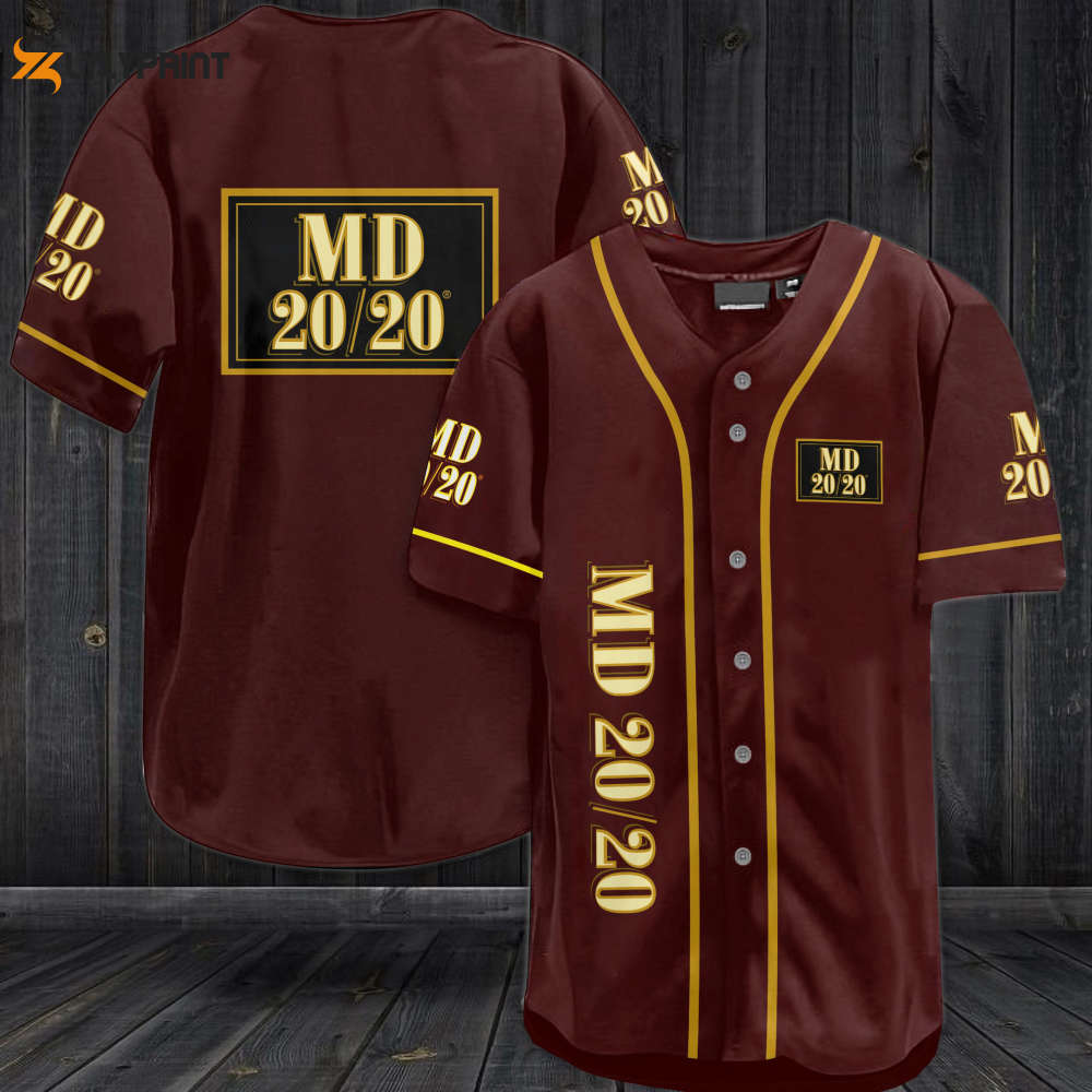 MD 20/20 Baseball Jersey - lylyprint.com baseball jersey product view 1