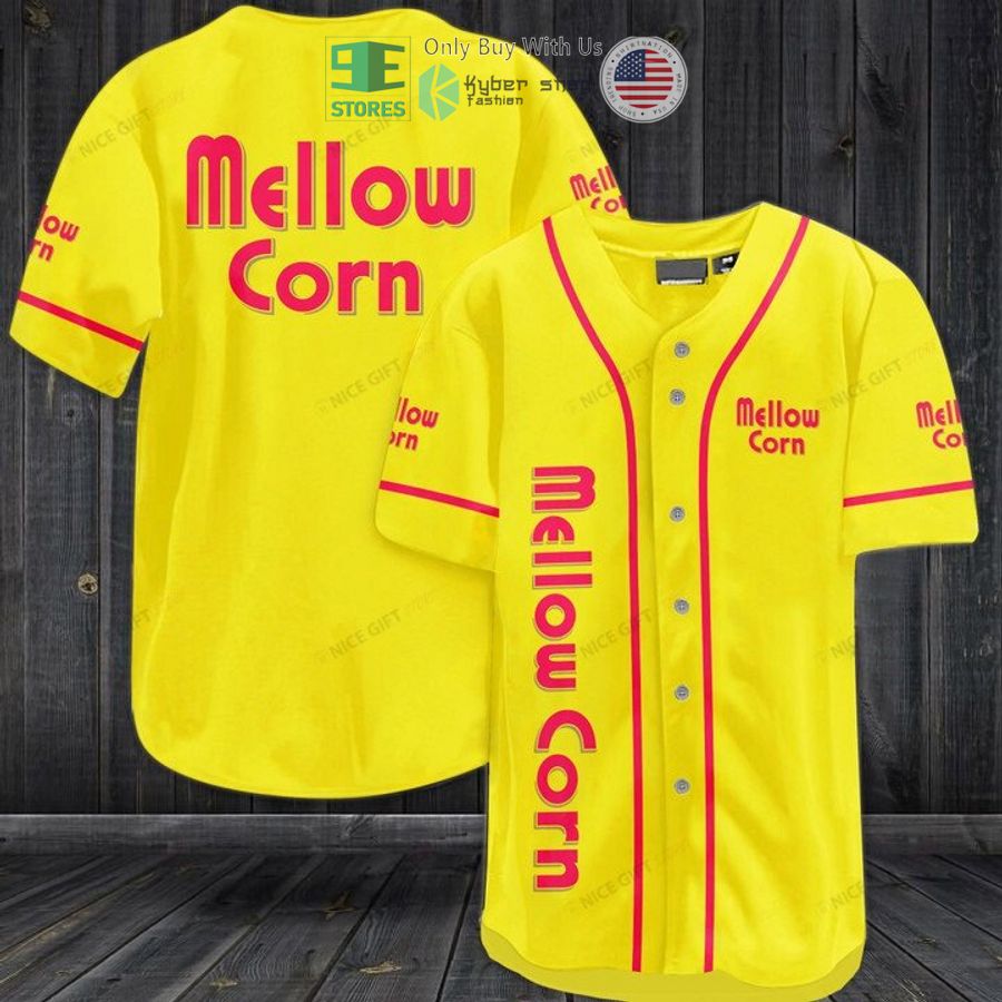 BEST Mellow Corn logo yellow Baseball Jersey baseball jersey product view 1