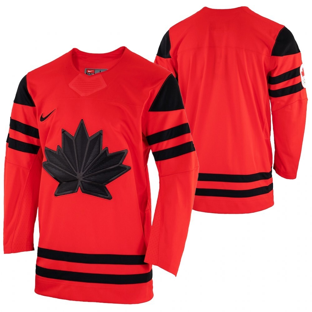 men-canada-hockey-2022-beijing-winter-olympic-red-away-rrplica-jersey Hockey Jersey hockey jersey product view 1