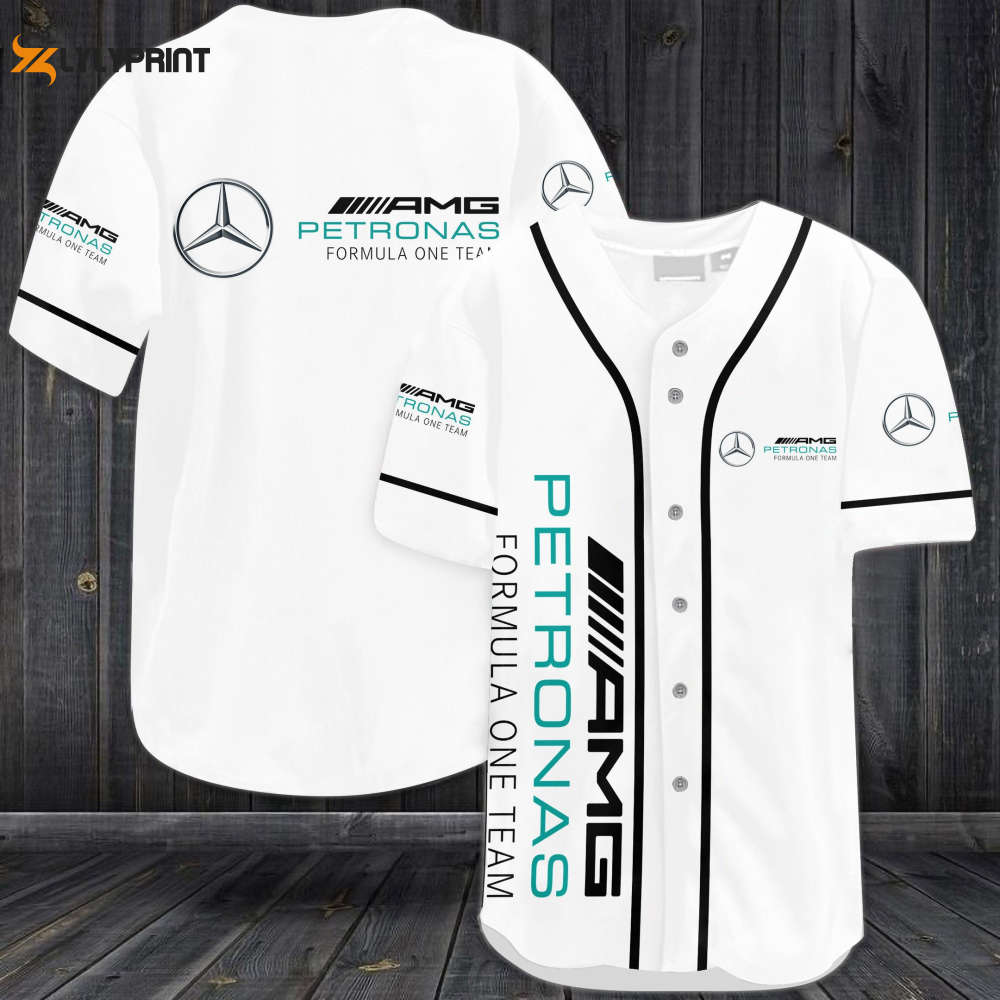 Mercedes AMG Petronas Formula One Team Baseball Jersey - lylyprint.com baseball jersey product view 1
