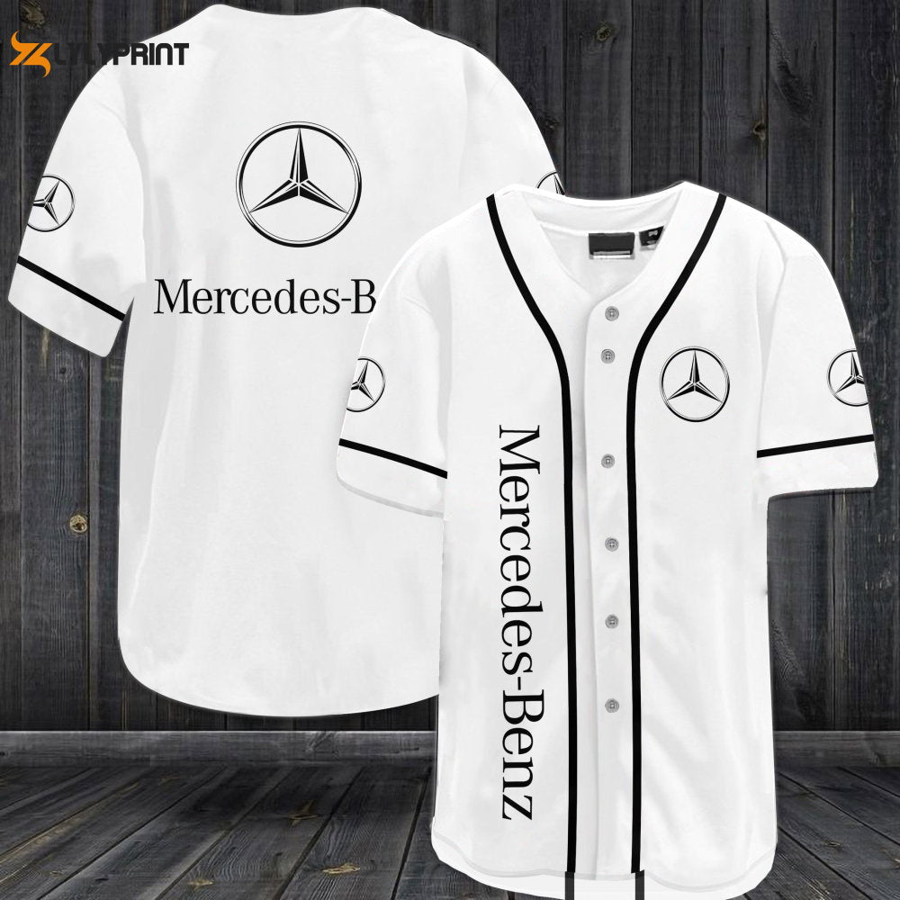 Mercedes-Benz Baseball Jersey - lylyprint.com baseball jersey product view 1
