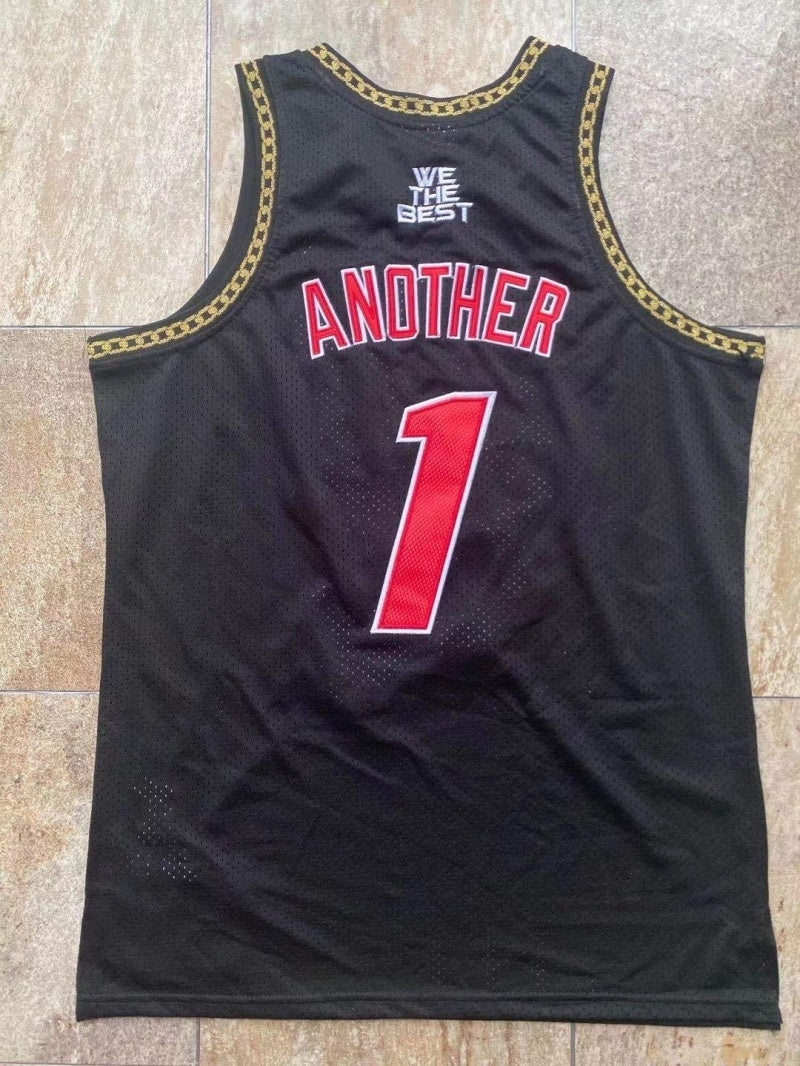 miami heat #1 another brxm&n authentic jersey black brmn Collaboration Heat 1 Black Embroidered Jersey Style 8 basketball jersey product view 1