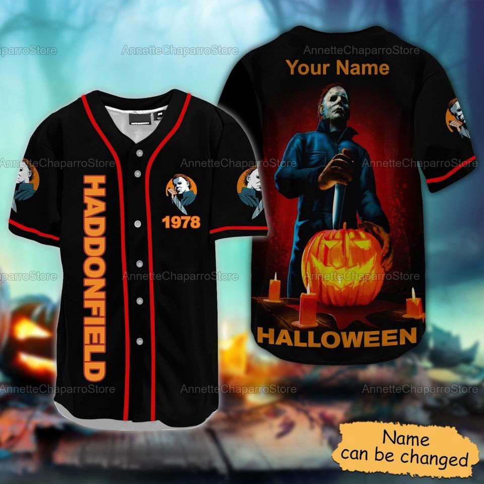 Michael Myers Baseball Jersey - lylyprint.com baseball jersey product view 2