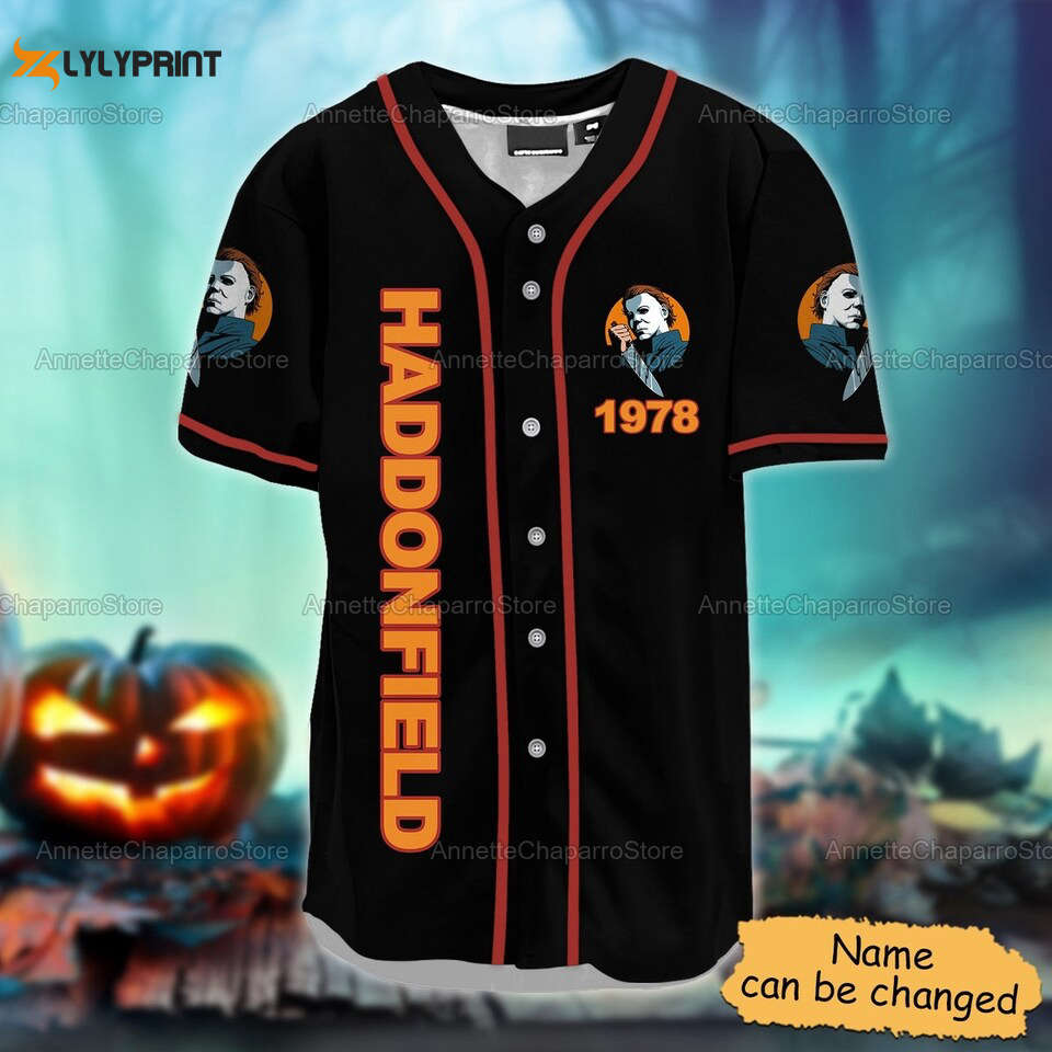 Michael Myers Baseball Jersey - lylyprint.com baseball jersey product view 1