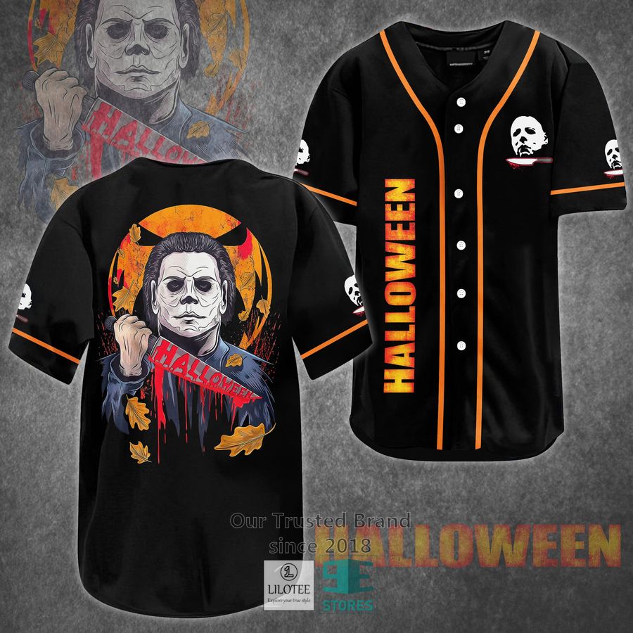 Michael Myers Halloween Horror Movie Baseball Jersey baseball jersey product view 1