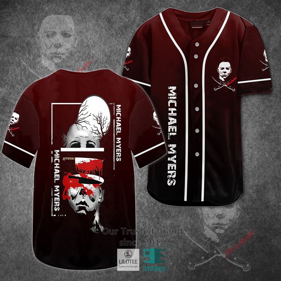 Michael Myers Horror Movie Baseball Jersey baseball jersey product view 1