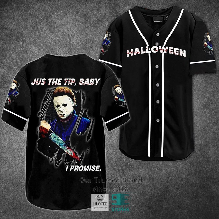 Michael Myers Jus the tip baby Horror Movie Baseball Jersey baseball jersey product view 1