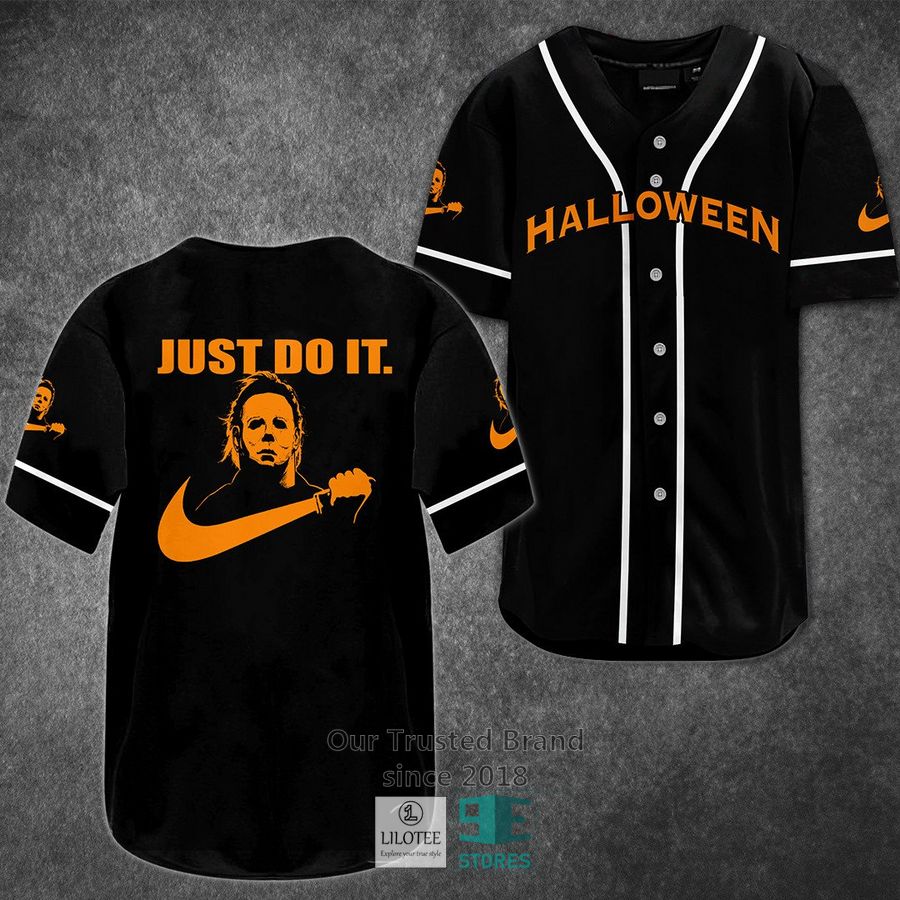 Michael Myers Just Do It Horror Movie Baseball Jersey baseball jersey product view 1