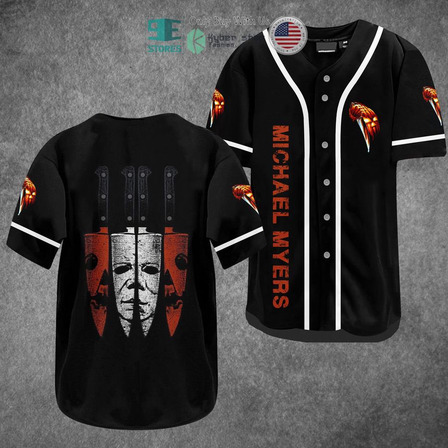 BEST Michael Myers knife black Baseball Jersey baseball jersey product view 1