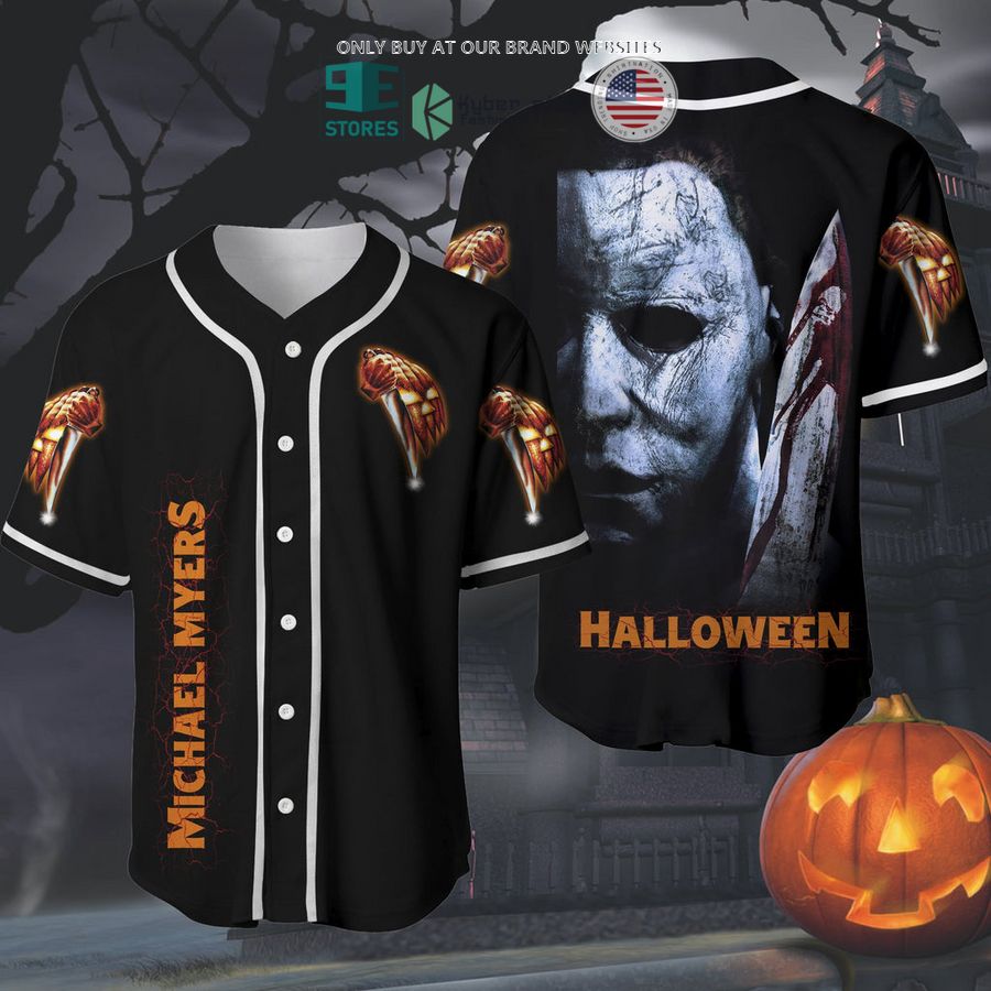 BEST Michael Myers pumpkin Halloween Baseball Jersey baseball jersey product view 1