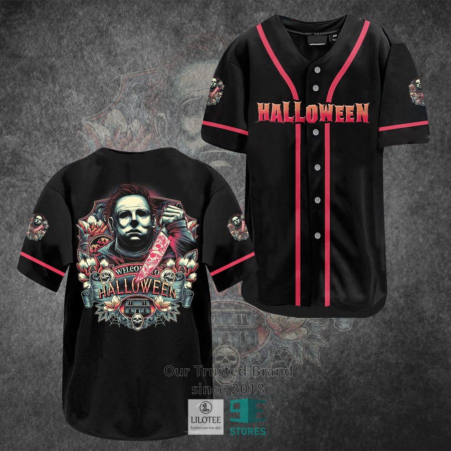 Michael Myers Welcome to halloween Horror Movie Baseball Jersey baseball jersey product view 1