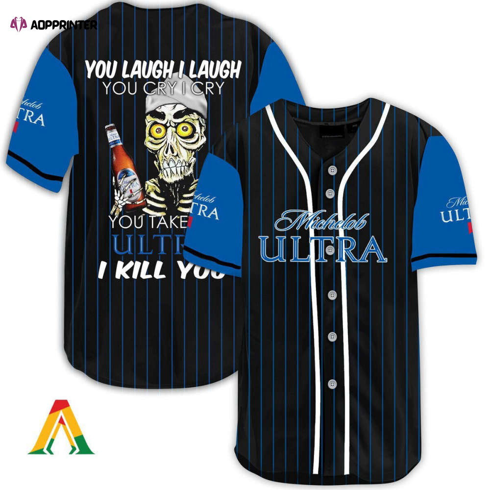 Michelob Ultra Baseball Jersey: Laugh Cry & Take My Heart! 80% off - Aopprinter baseball jersey product view 1