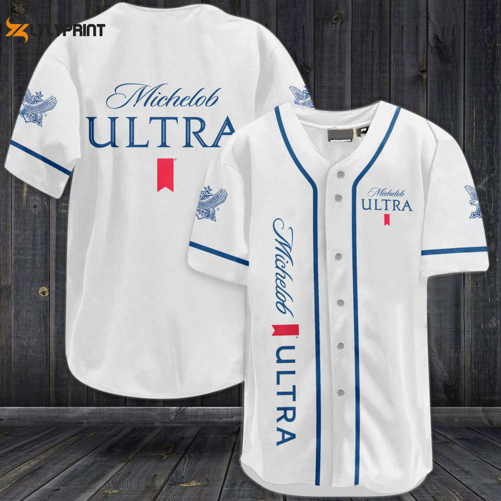 Michelob Ultra Baseball Jersey - lylyprint.com baseball jersey product view 1
