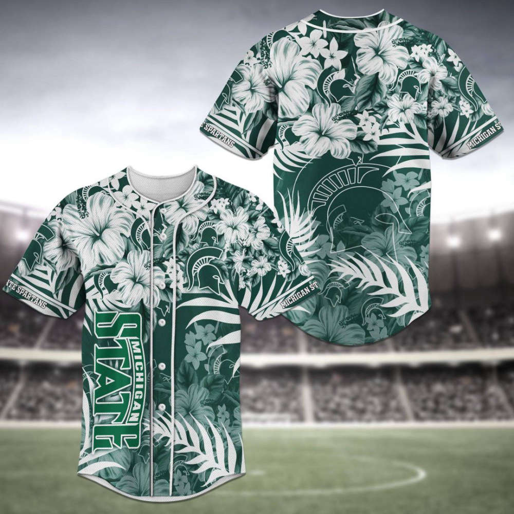 Michigan State Spartans Baseball Jersey Personalized 2023 Gift for Men Women - lylyprint.com baseball jersey product view 2