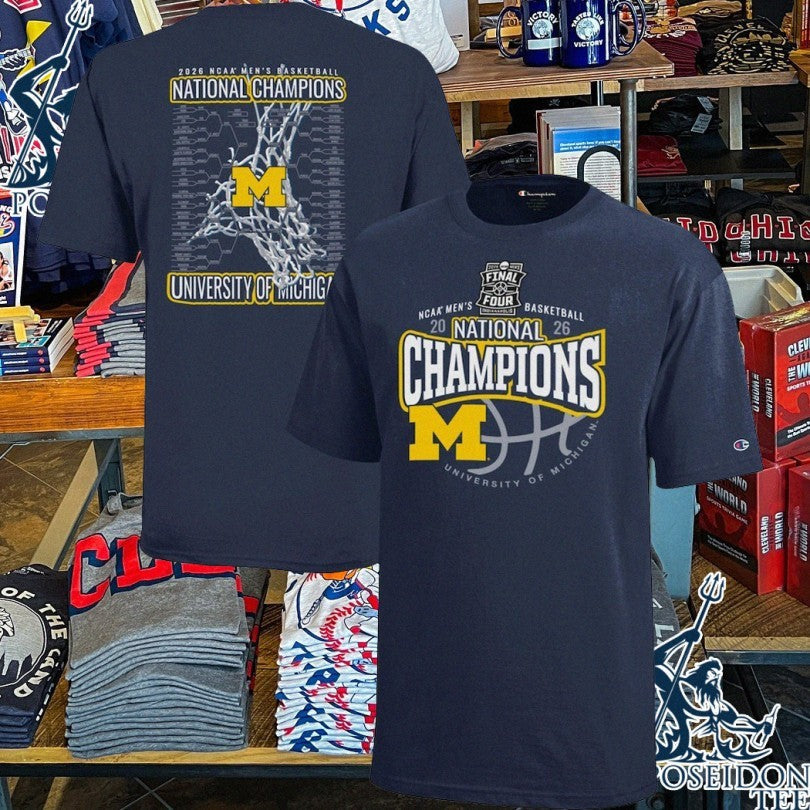 Michigan Wolverines Champion Youth 2026 NCAA Mens Basketball National Champions T-shirt Unisex T-shirt, Sweatshirt, Hoodie, Long Sleeve Tee - T-Shirt, Sweatshirt, Hoodie