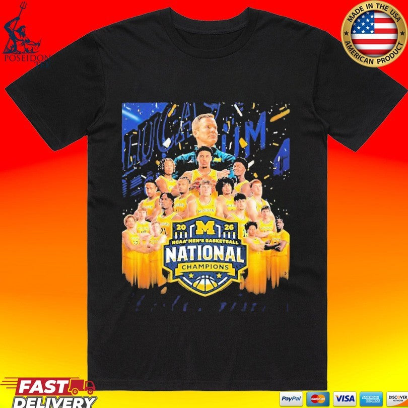 Michigan Wolverines Champions NCAA Mens Basketball National Champions 2026 The Kings Of College Basketball T-shirt - T-Shirt, Sweatshirt, Hoodie