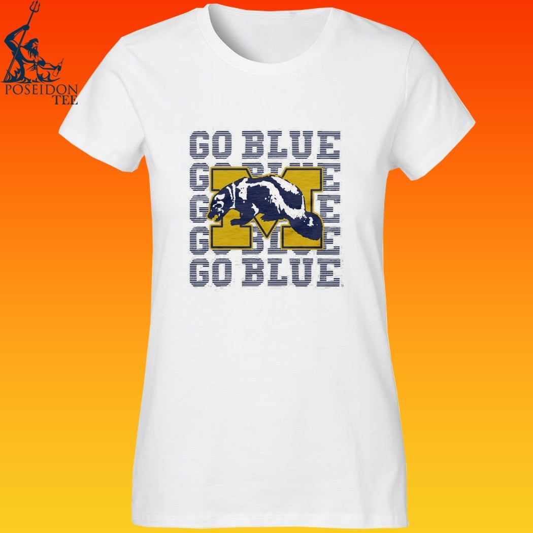 Michigan Wolverines Go Blue Repeat - Adult & Kids T-Shirts, Sweatshirts & Hoodies apparel design preview 3
