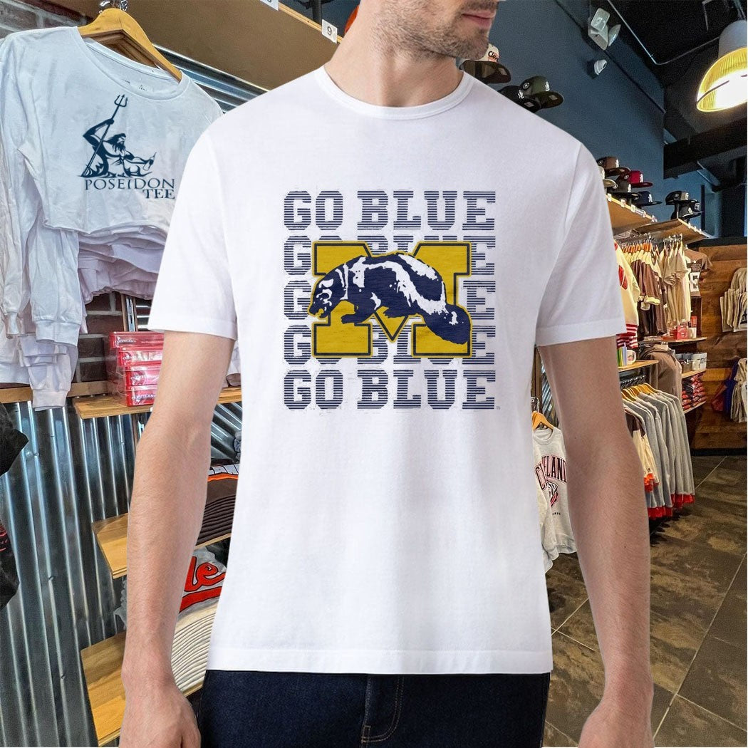 Michigan Wolverines Go Blue Repeat - Adult & Kids T-Shirts, Sweatshirts & Hoodies apparel design preview 5
