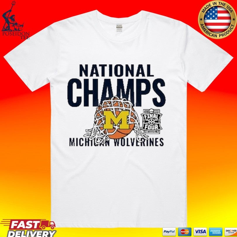 Michigan Wolverines Grey 2026 Mens Basketball National Champions T-shirt Unisex T-shirt, Sweatshirt, Hoodie, Long Sleeve Tee - T-Shirt, Sweatshirt, Hoodie