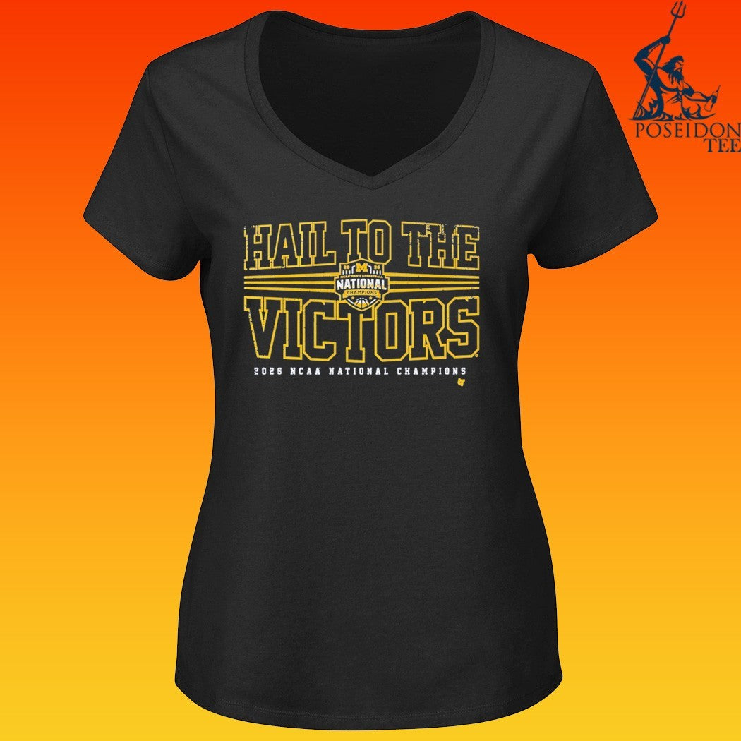 Michigan Wolverines MBB 2026 National Champions Hail - Adult & Kids T-Shirts, Sweatshirts & Hoodies apparel design preview 3