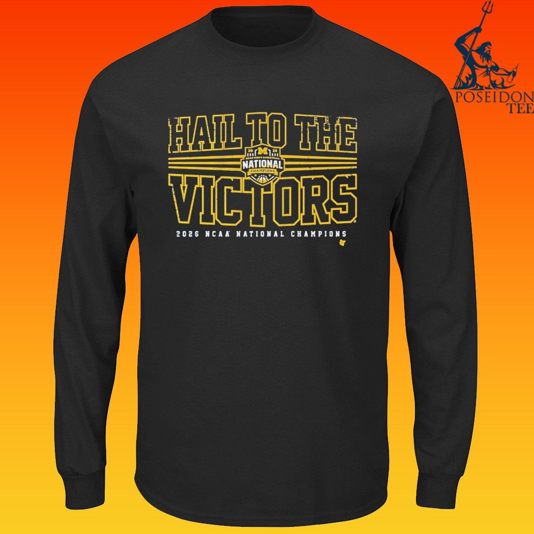 Michigan Wolverines MBB 2026 National Champions Hail - Adult & Kids T-Shirts, Sweatshirts & Hoodies apparel design preview 4