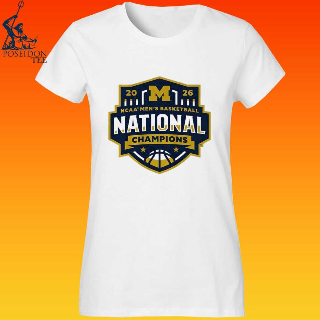 Michigan Wolverines MBB 2026 National Champions Logo - Adult & Kids T-Shirts, Sweatshirts & Hoodies apparel design preview 3