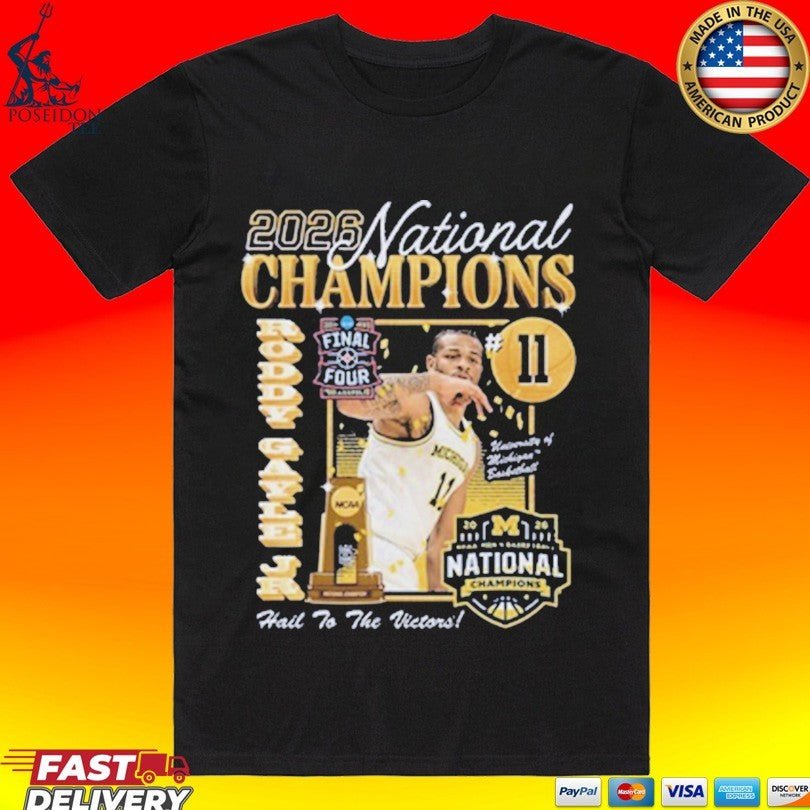 Michigan Wolverines Mens Basketball Campus Ink 2026 National Champion #11 Roddy Gayle Jr T-shirt - T-Shirt, Sweatshirt, Hoodie