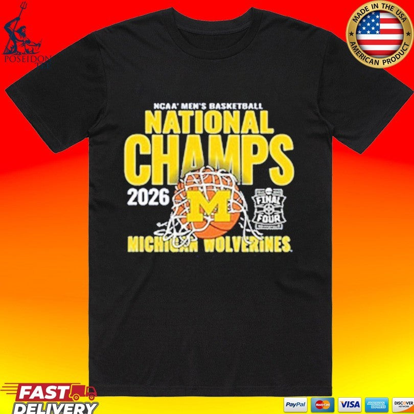 Michigan Wolverines Mens Basketball National Champions Cut Net T-shirt Unisex T-shirt, Sweatshirt, Hoodie, Long Sleeve Tee - T-Shirt, Sweatshirt, Hoodie