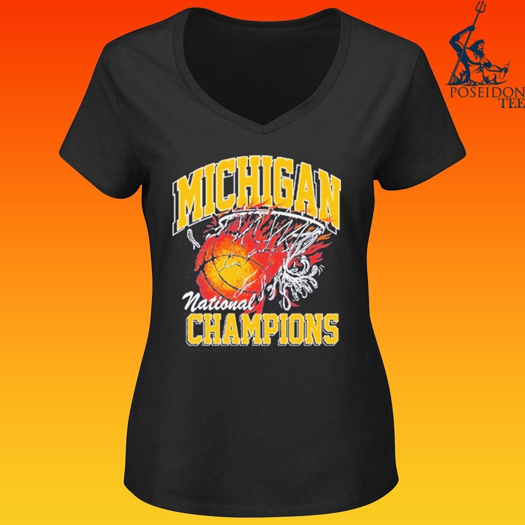 Michigan Wolverines National Champions Flame - Adult & Kids T-Shirts, Sweatshirts & Hoodies apparel design preview 3