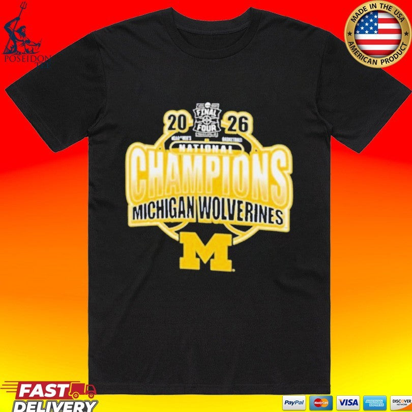 Michigan Wolverines Youth 2026 Mens Basketball National Champions T-shirt Unisex T-shirt, Sweatshirt, Hoodie, Long Sleeve Tee - T-Shirt, Sweatshirt, Hoodie