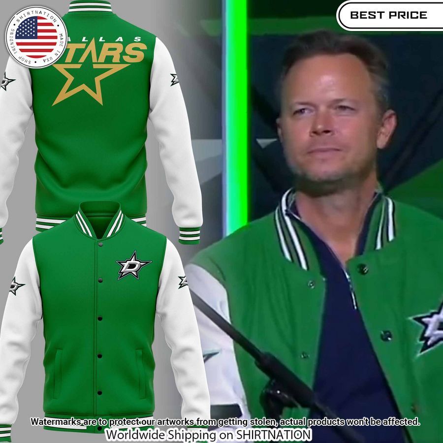 Mike Modano 9 Dallas Stars Baseball jacket baseball jersey product view 1