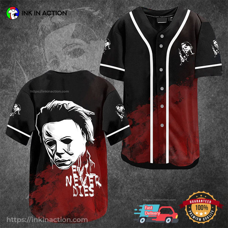 Mike Myers Mask Evil Never Dies Baseball Jersey baseball jersey product view 1