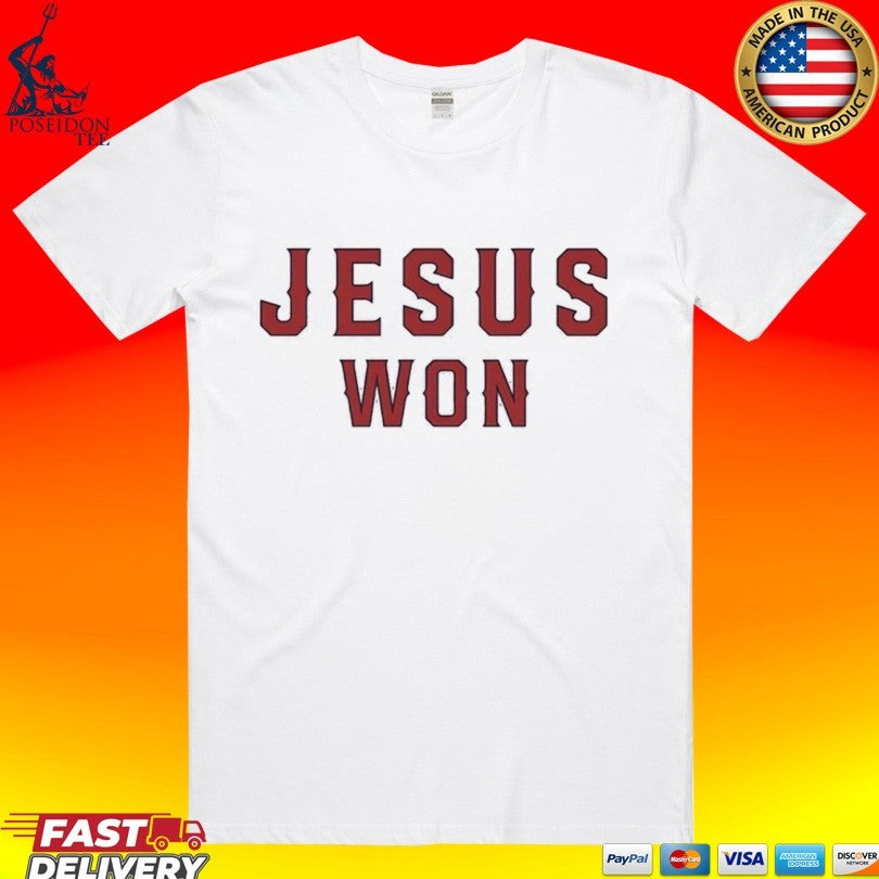 Mike Trout Jesus Won Los Angeles Angels T-shirt Unisex T-shirt, Sweatshirt, Hoodie, Long Sleeve Tee - T-Shirt, Sweatshirt, Hoodie