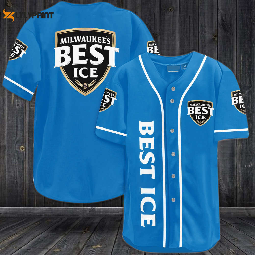 Milwaukee's Best Ice Beer Baseball Jersey - lylyprint.com baseball jersey product view 1
