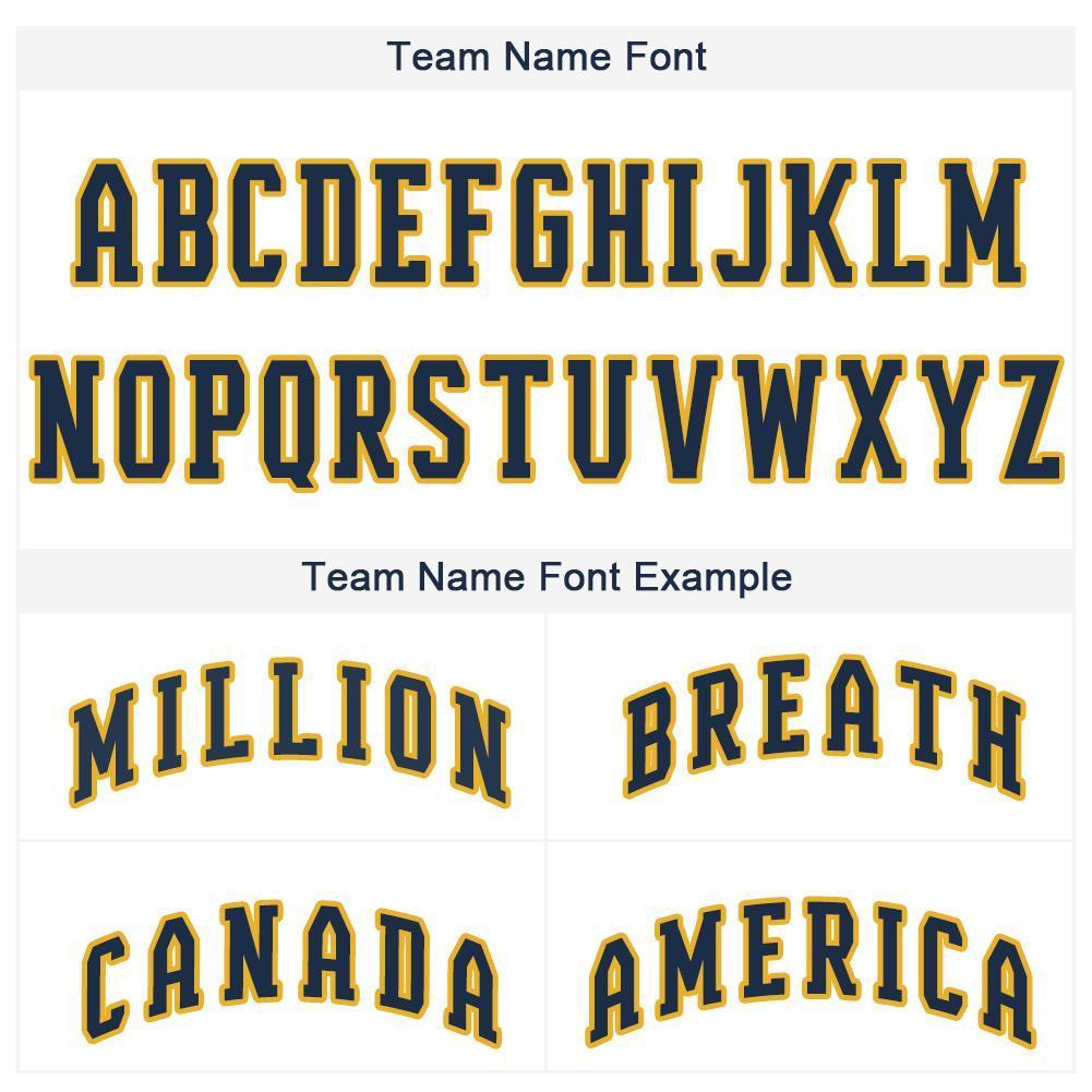 Custom White Royal Pinstripe Navy-Gold Baseball Jersey baseball jersey product view 5
