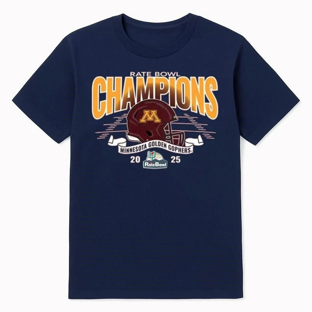 Minnesota Golden Gophers Blue 84 2025 Rate Bowl - Adult & Kids T-Shirts, Sweatshirts & Hoodies apparel design preview 1