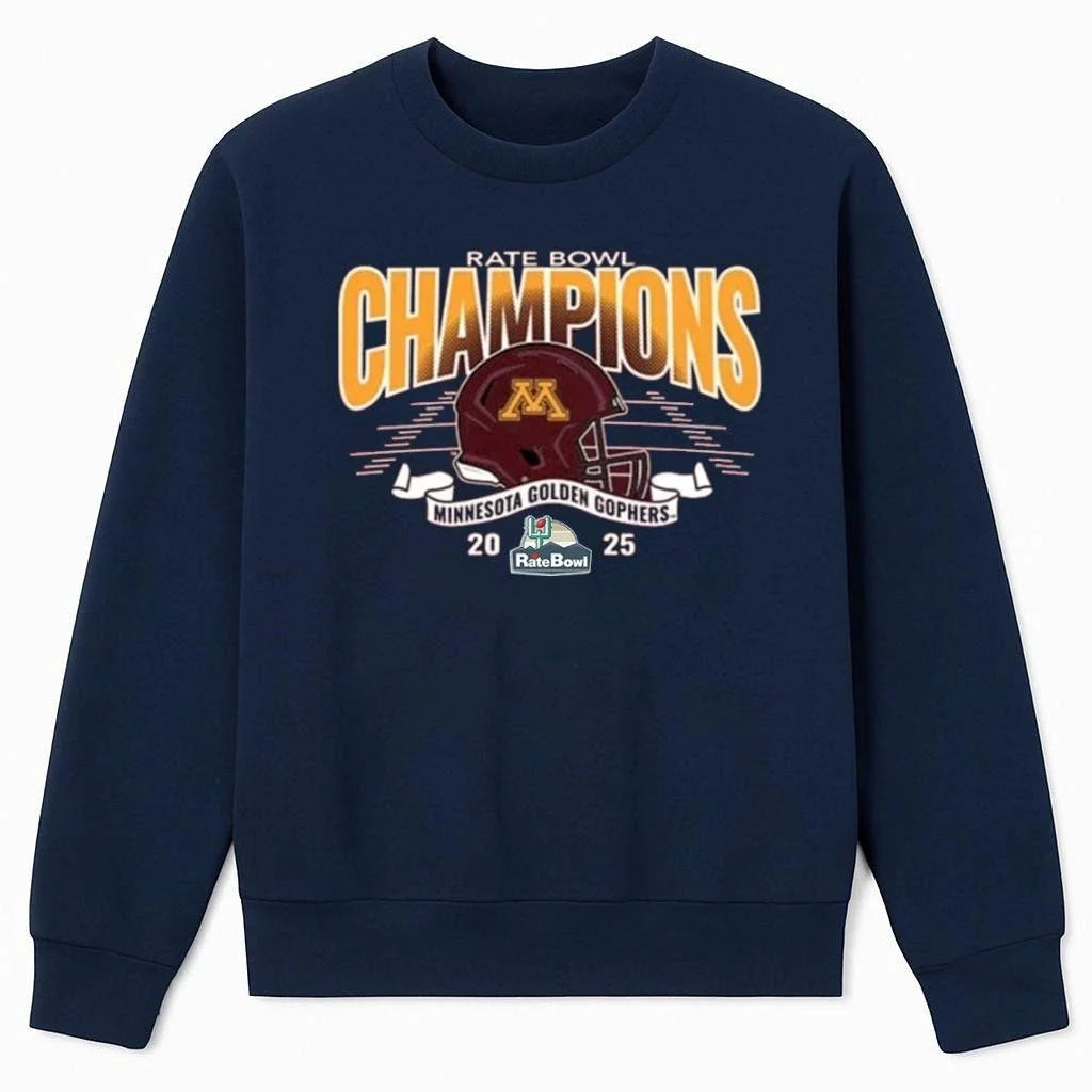 Minnesota Golden Gophers Blue 84 2025 Rate Bowl - Adult & Kids T-Shirts, Sweatshirts & Hoodies apparel design preview 2