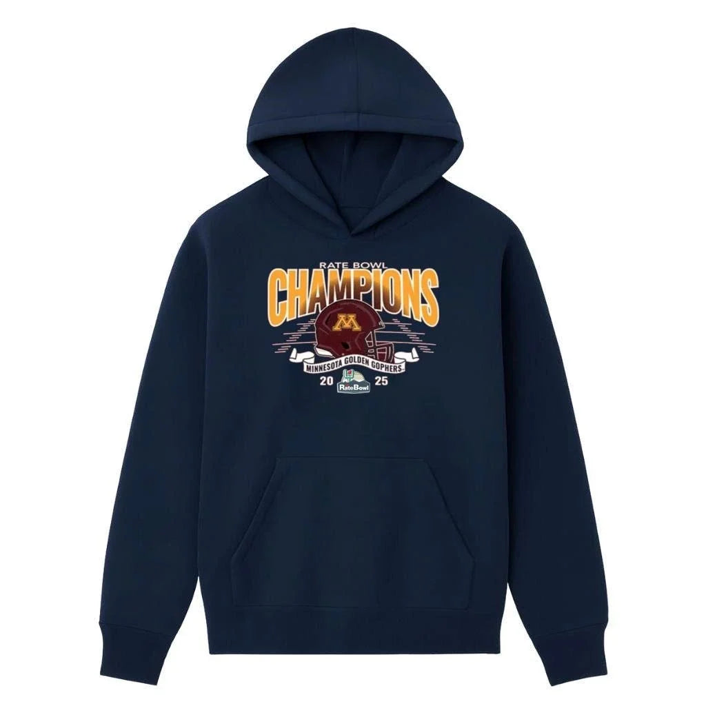 Minnesota Golden Gophers Blue 84 2025 Rate Bowl - Adult & Kids T-Shirts, Sweatshirts & Hoodies apparel design preview 3