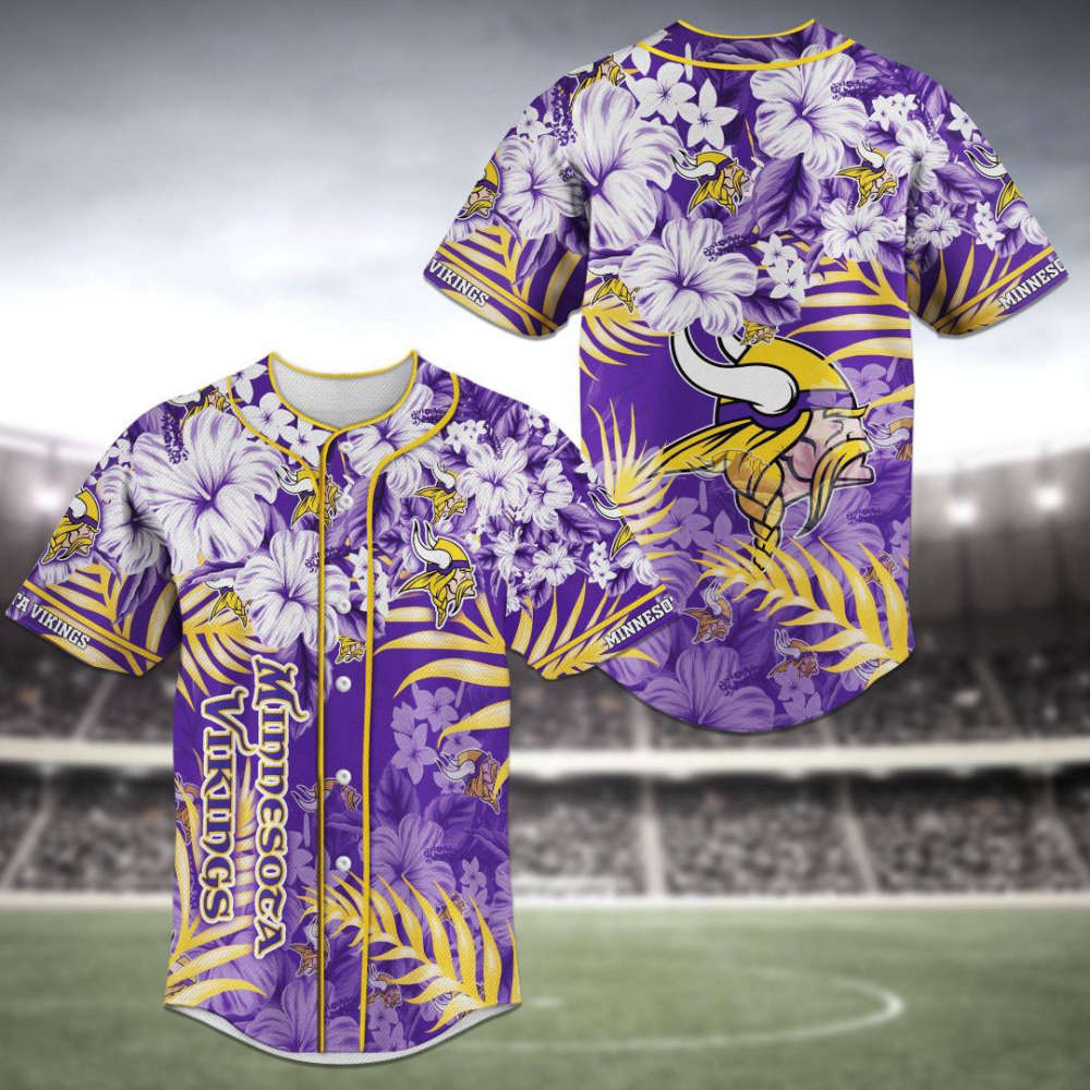 Minnesota Vikings Baseball Jersey Personalized 2023 Gift for Men Women - lylyprint.com baseball jersey product view 2