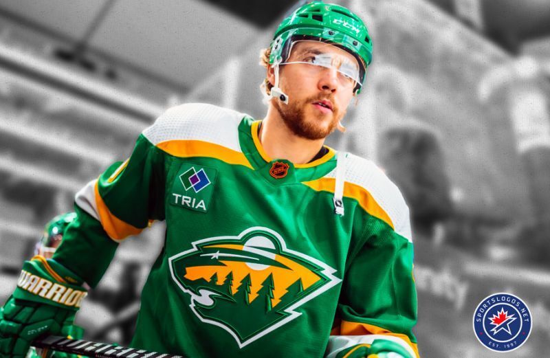 minnesota wild bringing back green and gold as alternate uniform in 2023-24 Style 1 Hockey Jersey hockey jersey product view 1