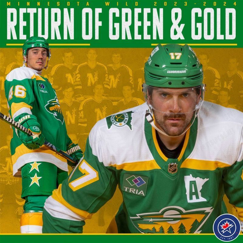 minnesota wild unveil new green-and-gold “the 78s” alternate uniform (2)_conew1 Style 1 Hockey Jersey hockey jersey product view 1