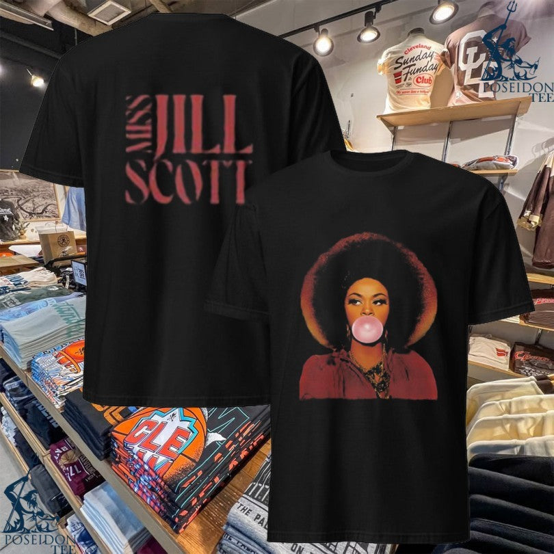 Miss Jill Scott Bubblegum Portrait T-shirt Unisex T-shirt, Sweatshirt, Hoodie, Long Sleeve Tee - T-Shirt, Sweatshirt, Hoodie