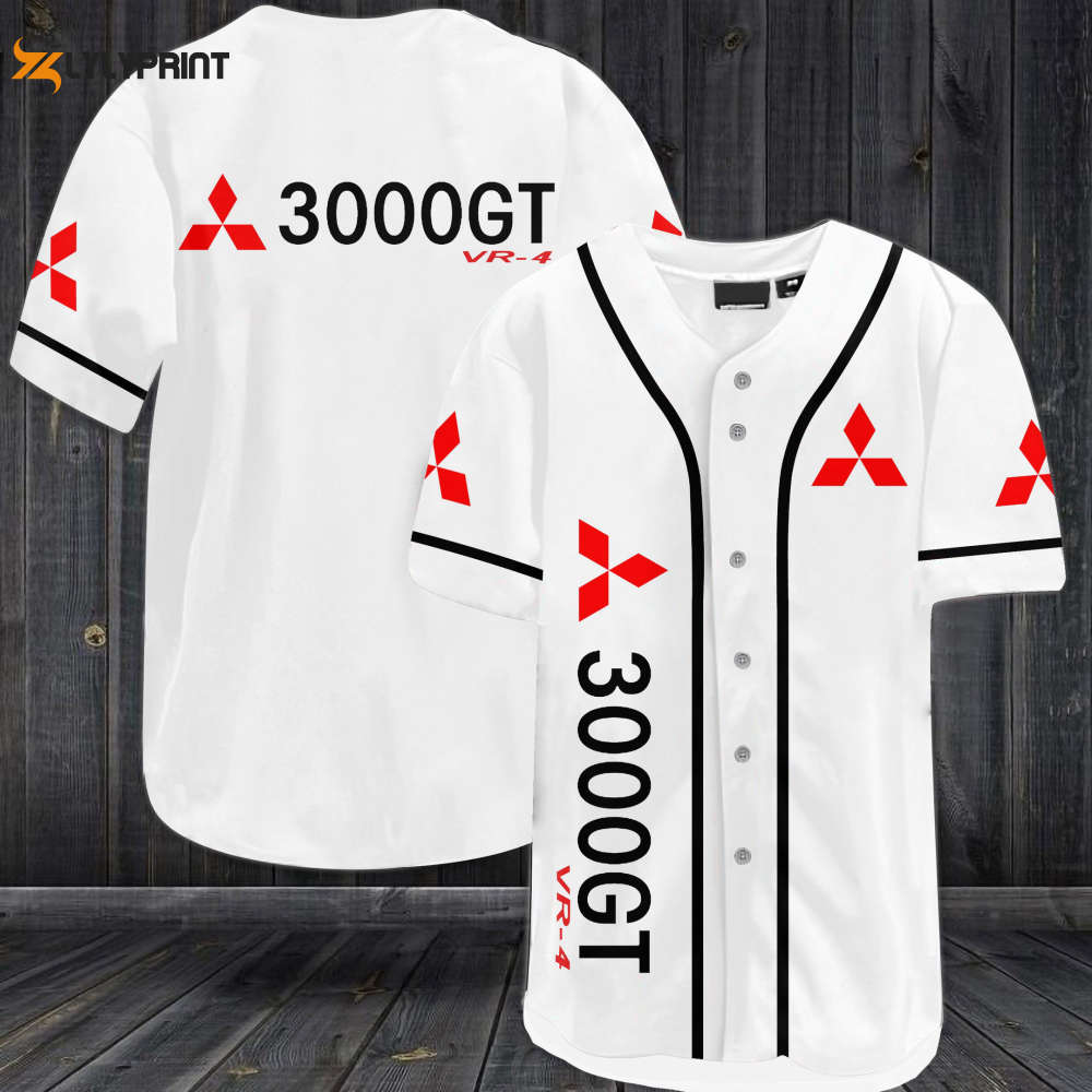 Mitsubishi 3000GT VR-4 Baseball Jersey - lylyprint.com baseball jersey product view 1