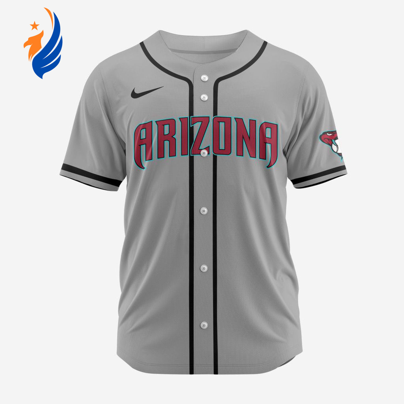 MLB Arizona Diamondbacks Personalized 2024 Road Baseball Jersey - Bafud baseball jersey product view 1