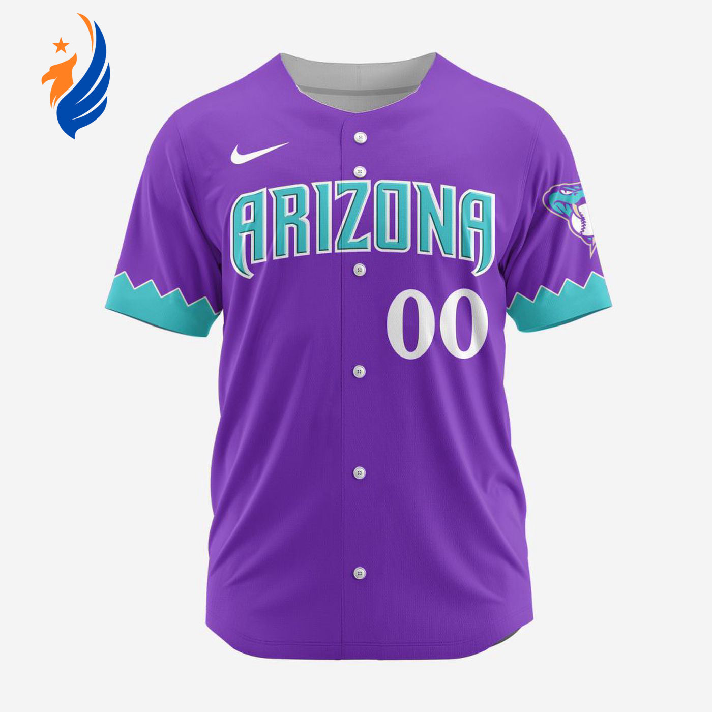 MLB Arizona Diamondbacks Personalized Alternate Design Concept Baseball Jersey 2404 - Bafud baseball jersey product view 1